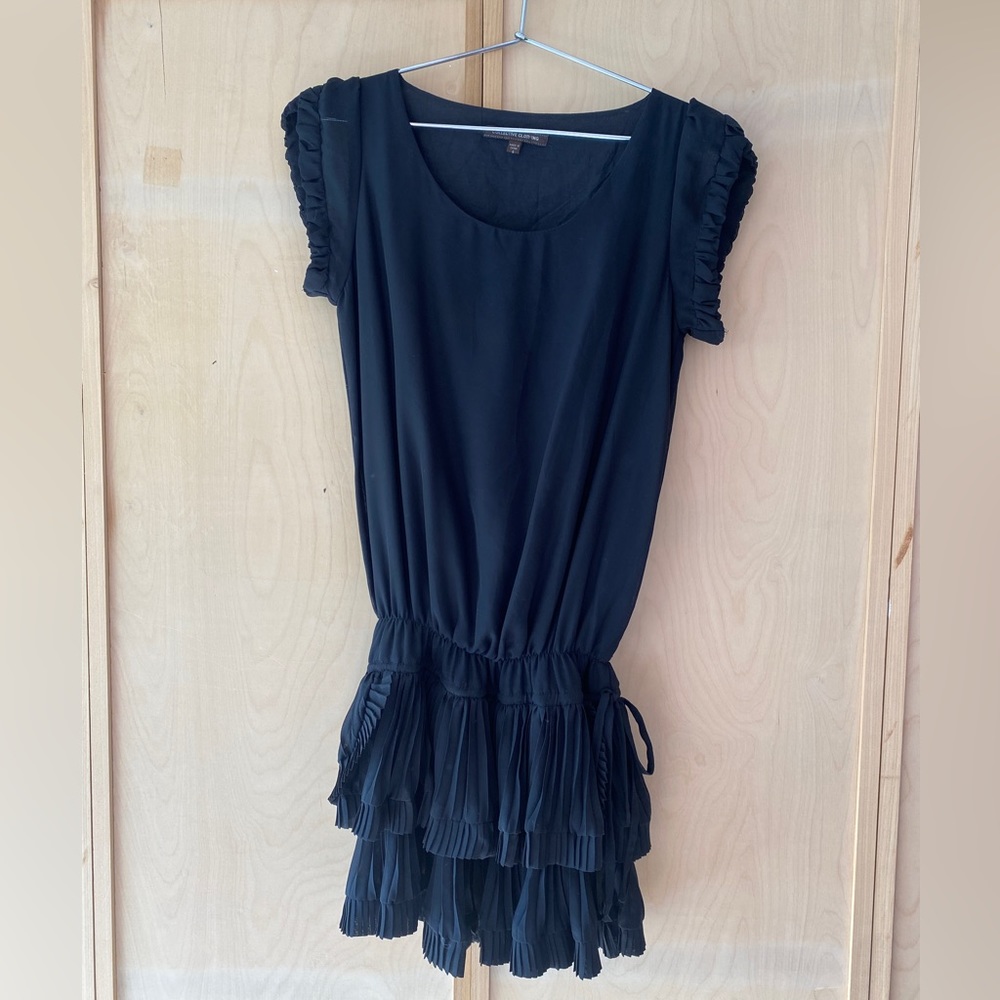 Collective Clothing Black Dress with Ruffles & Ties - Size Small